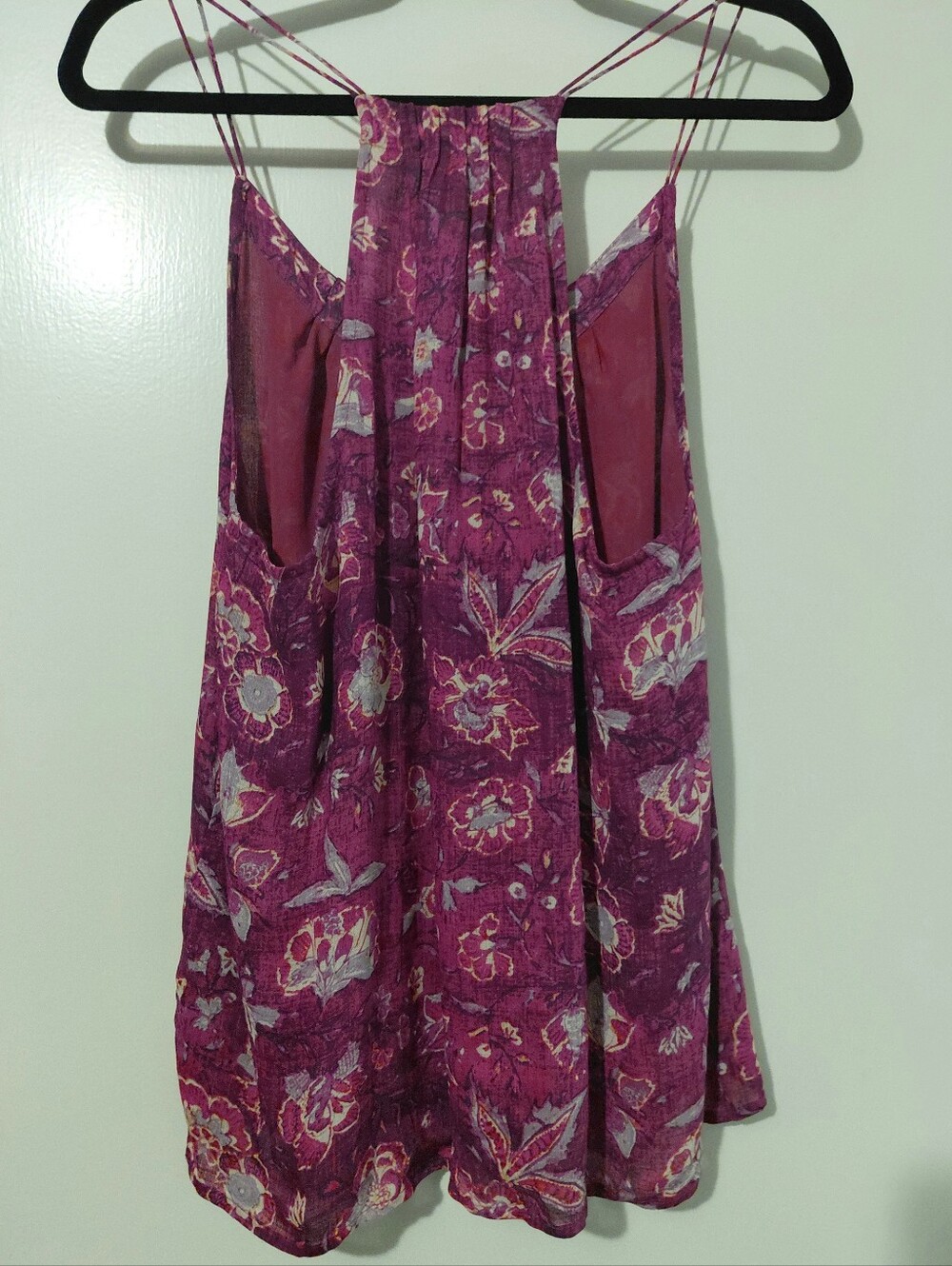 M Peasant Strappy Halter Camisole Boho Lined Lucky Brand - Picture 7 of 12